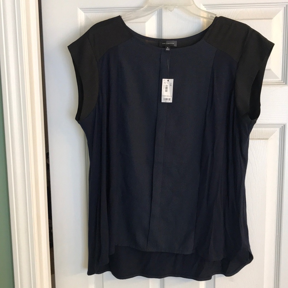 Navy and black top